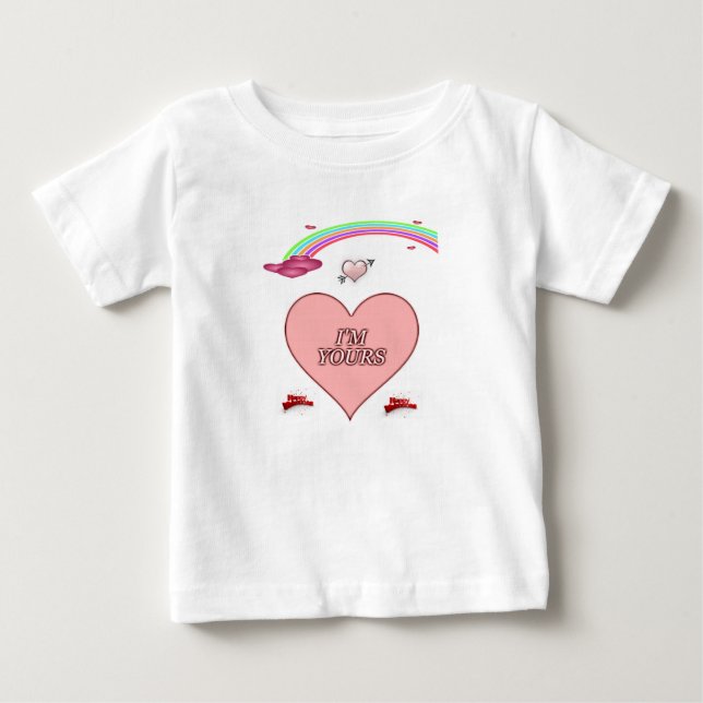 T-shirt Pour Bébé T-shirt bébé Saint Valentin (Devant)