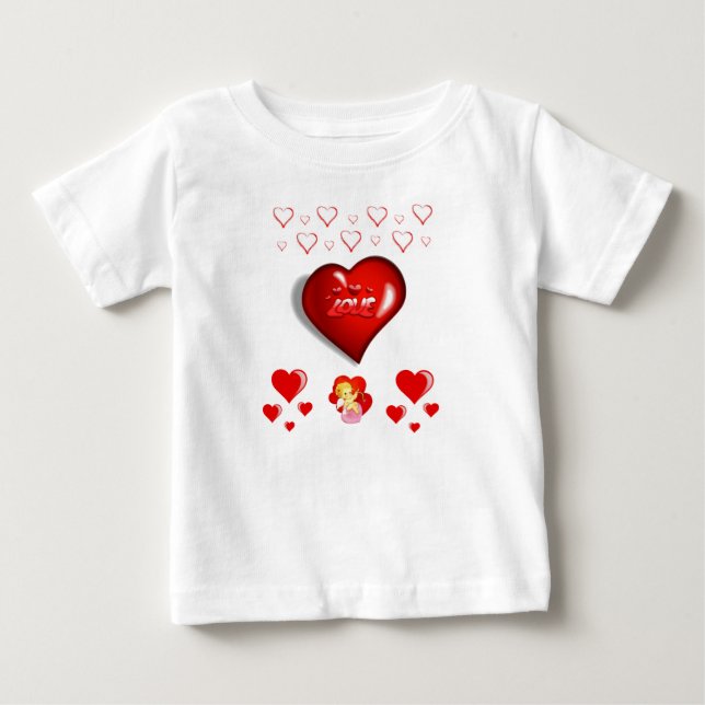 T-shirt Pour Bébé T-shirt bébé Saint Valentin (Devant)