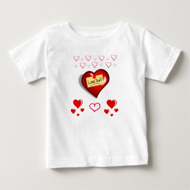 T-shirt Pour Bébé T-shirt bébé Saint Valentin (Devant)