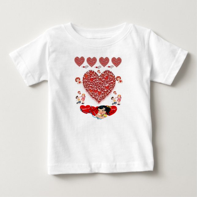 T-shirt Pour Bébé T-shirt bébé Saint Valentin (Devant)