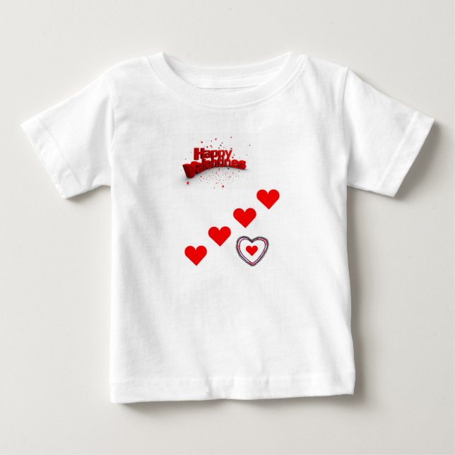 T-shirt Pour Bébé T-shirt bébé Saint Valentin (Devant)
