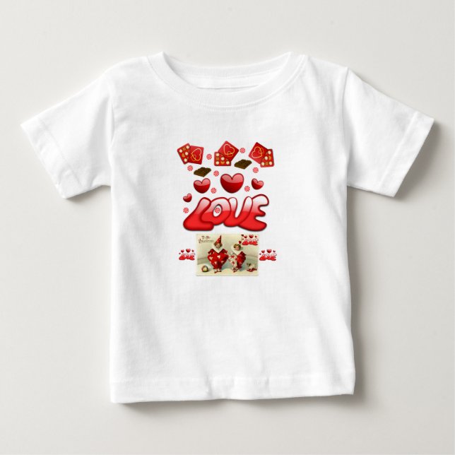 T-shirt Pour Bébé T-shirt bébé Saint Valentin (Devant)