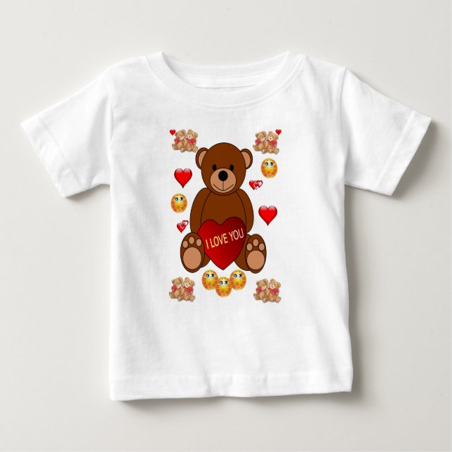 T-shirt Pour Bébé T-shirt bébé Saint Valentin (Devant)