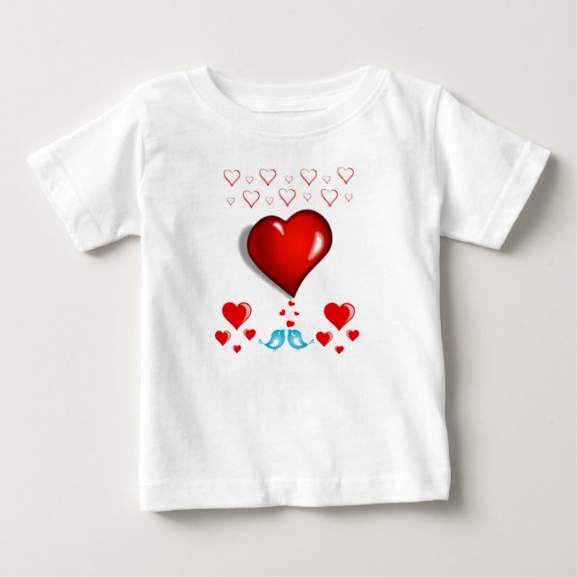 T-shirt Pour Bébé T-shirt bébé Saint Valentin (Devant)
