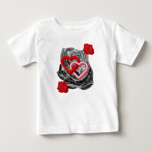 T-shirt Pour Bébé T-shirt bébé Saint Valentin (Devant)