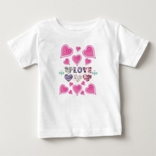 T-shirt Pour Bébé T-shirt bébé Saint Valentin (Devant)