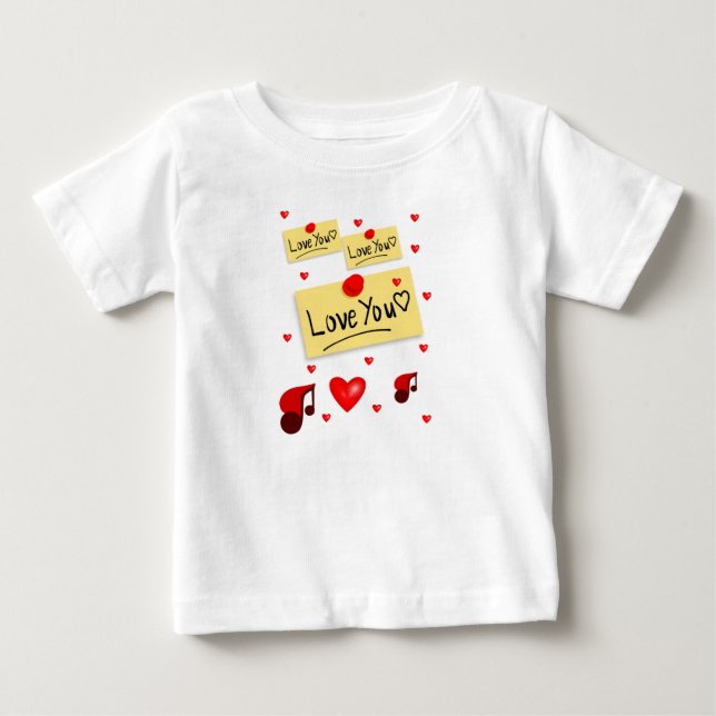 T-shirt Pour Bébé T-shirt bébé Saint Valentin (Devant)