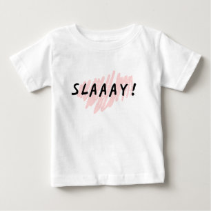 T-shirt Pour Bébé T-shirt bébé “SLAY” cœur au dos