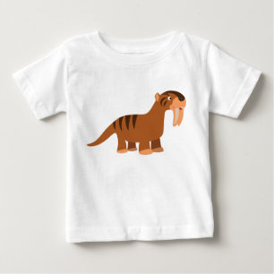 T-shirt Pour Bébé T-shirt bébé Thylacosmilus de dessin animé mignon