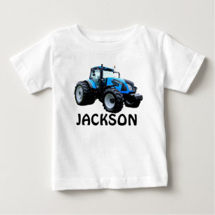 T-shirt Pour Bébé T-shirt bébé Tracteur bleu moderne