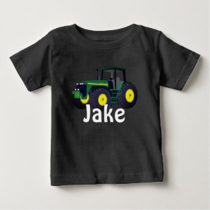 T-shirt Pour Bébé T-shirt bébé Tracteur vert personnalisé
