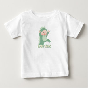 T-shirt Pour Bébé T-shirt bébé vert simple mignon bébé Dino