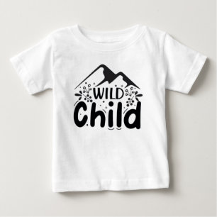 T-shirt Pour Bébé T-shirt bébé Wild Child - Minimaliste Montagne