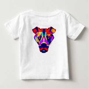 T-shirt Pour Bébé T-shirt blanc bébé dos du chien d'Alexandre