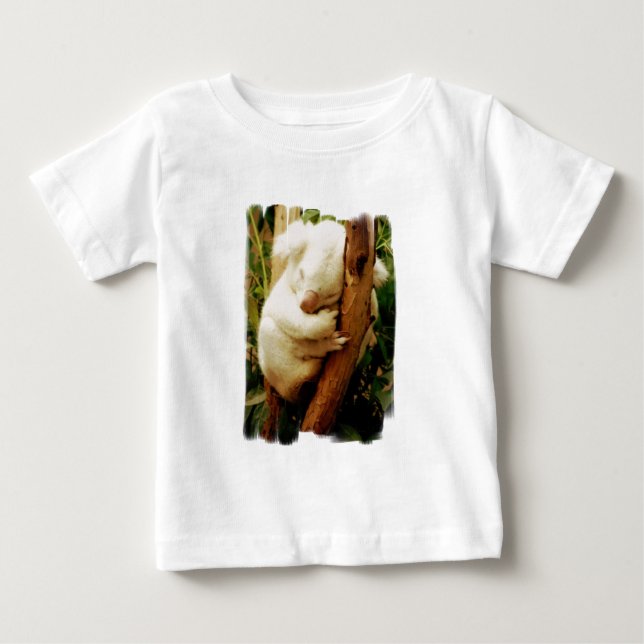 T-shirt Pour Bébé T-shirt blanc de bébé d'ours de koala (Devant)