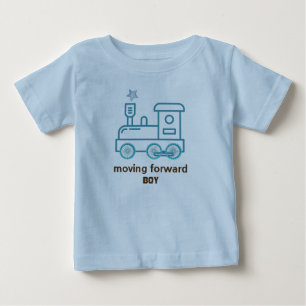 T-shirt Pour Bébé T-shirt bleu bébé garçon Moving Forward Baby