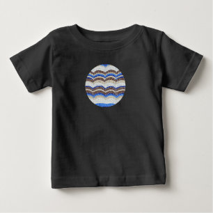 T-shirt Pour Bébé T-shirt bleu de raglan de bébé de mosaïque