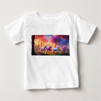T-shirt Pour Bébé "T-shirt Chevaux à licorne magique"