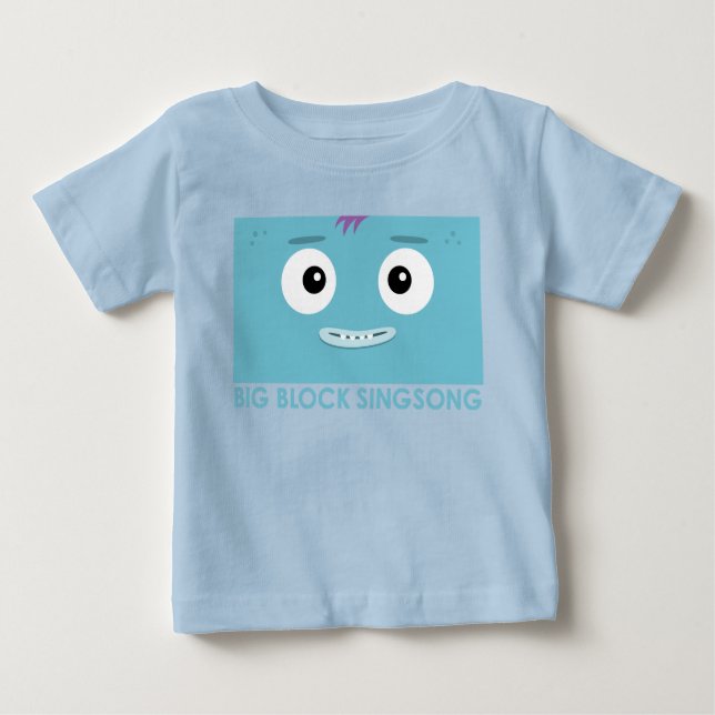 T-shirt Pour Bébé T-shirt de bébé bleu de bande d'amusement de BBSS (Devant)
