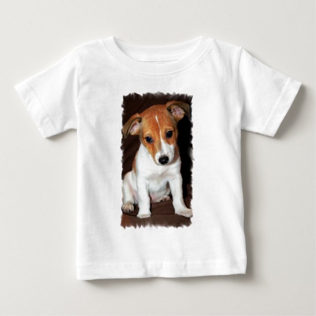 T-shirt Pour Bébé T-shirt de bébé de chiot de Jack Russell Terrier (Devant)