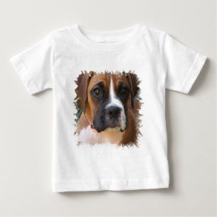 T-shirt Pour Bébé T-shirt de bébé de conception de chien de boxeur