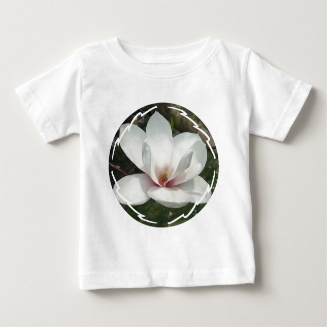 T-shirt Pour Bébé T-shirt de bébé de fleur de magnolia (Devant)