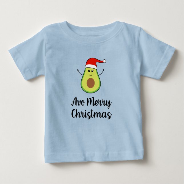 T-shirt Pour Bébé T-shirt de bébé de Joyeux Noël d'avocat (Devant)