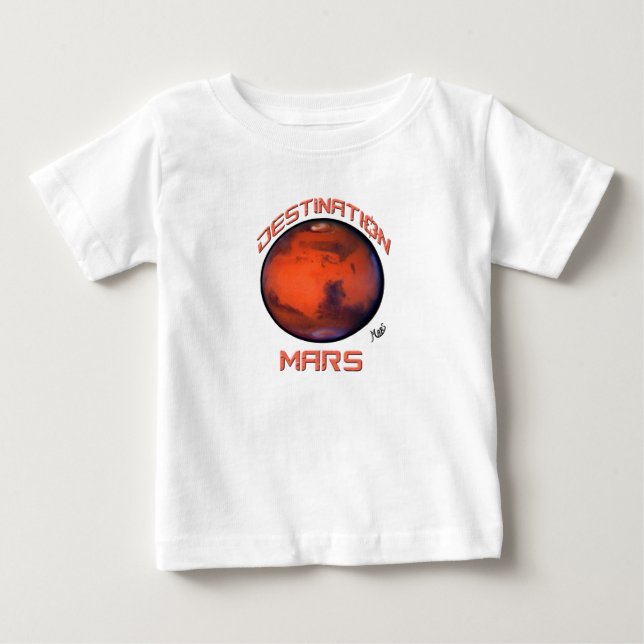 T-shirt Pour Bébé T-shirt de bébé de Mars de destination (Devant)