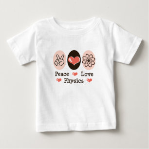 T-shirt Pour Bébé T-shirt de bébé de physique d'amour de paix