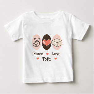 T-shirt Pour Bébé T-shirt de bébé de tofu d'amour de paix