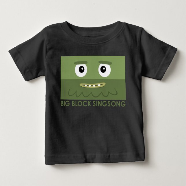 T-shirt Pour Bébé T-shirt de bébé de vert de bande d'amusement de (Devant)