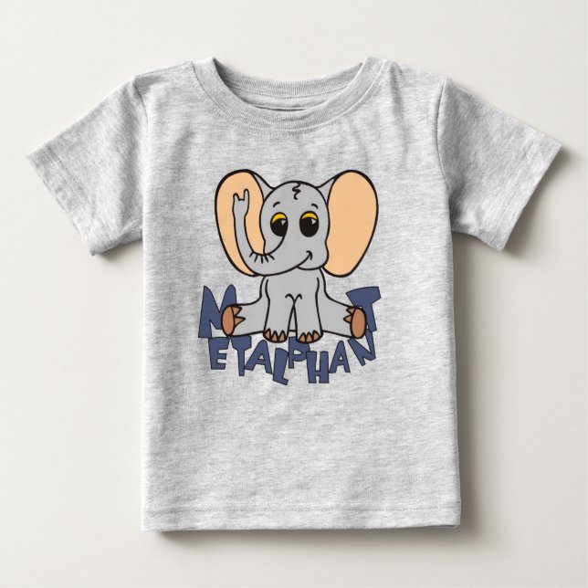 T-shirt Pour Bébé T-shirt de bébé d'éléphant de Metalphant (Devant)