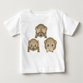 T-shirt Pour Bébé T-shirt de bébé d'Emoji de trois singes