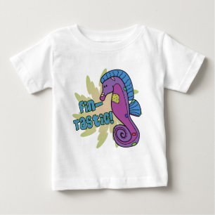 T-shirt Pour Bébé T-shirt de bébé d'hippocampe d'Aileron-Tastic