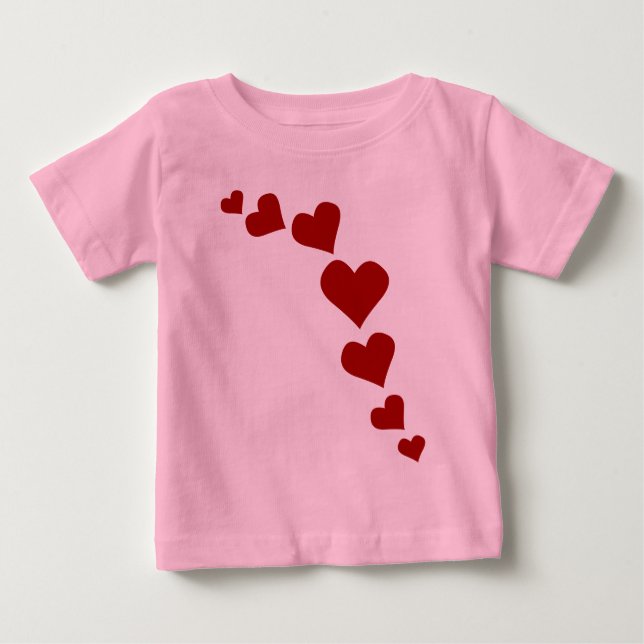 T-shirt Pour Bébé T-Shirt de bébé Valentines de bébé Baby Love Chemi (Devant)