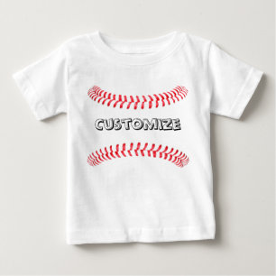 T-shirt Pour Bébé T-shirt de coutume de base-ball de bébé