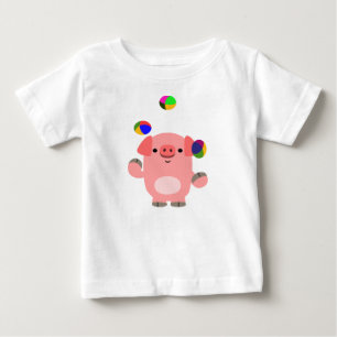 T-shirt Pour Bébé T-shirt de jonglerie mignon de bébé de porc de
