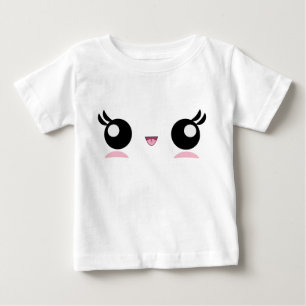 T-shirt Pour Bébé T-shirt de nourrisson de visage de bébé de Kawai