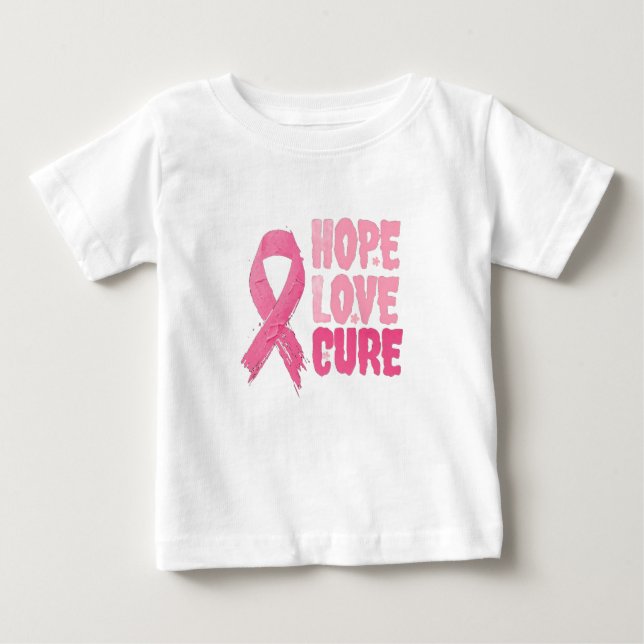 T-shirt Pour Bébé T-shirt de sensibilisation au cancer du sein bébé (Devant)