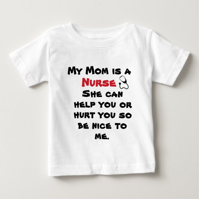 T-shirt Pour Bébé T-shirt drôle de bébé de stéthoscope d'infirmière (Devant)