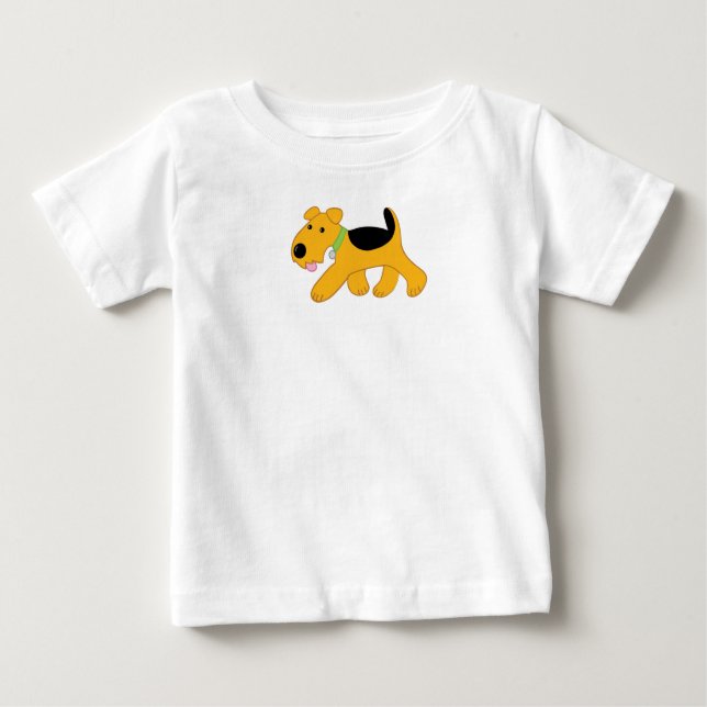 T-shirt Pour Bébé T-shirt du Jersey d'amende de bébé d'Airedale (Devant)