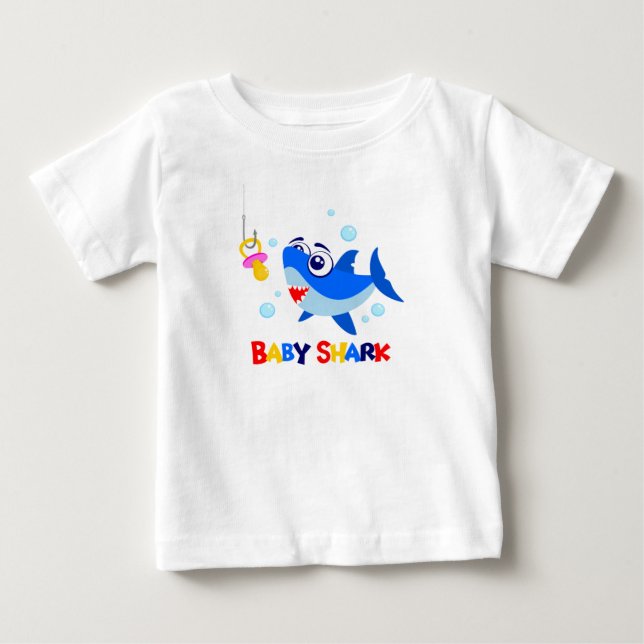 T-shirt Pour Bébé T-shirt du Jersey d'amende de bébé de requin de (Devant)