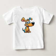 T-Shirt en jersey fin bébé chiot joueur