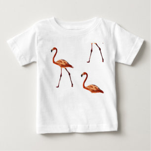 T-shirt Pour Bébé T-Shirt en jersey fin bébé Pink Flamingos