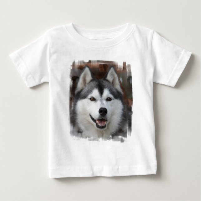 T-shirt Pour Bébé T-shirt enroué de bébé de chien (Devant)