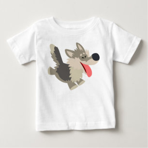 T-shirt Pour Bébé T-shirt espiègle mignon de bébé de loup de band