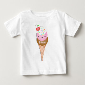 T-shirt Pour Bébé T-shirt fait sur commande de bébé de cornet de
