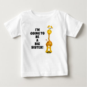 T-shirt Pour Bébé T-shirt Girafe Nouveau Bébé Grande Soeur