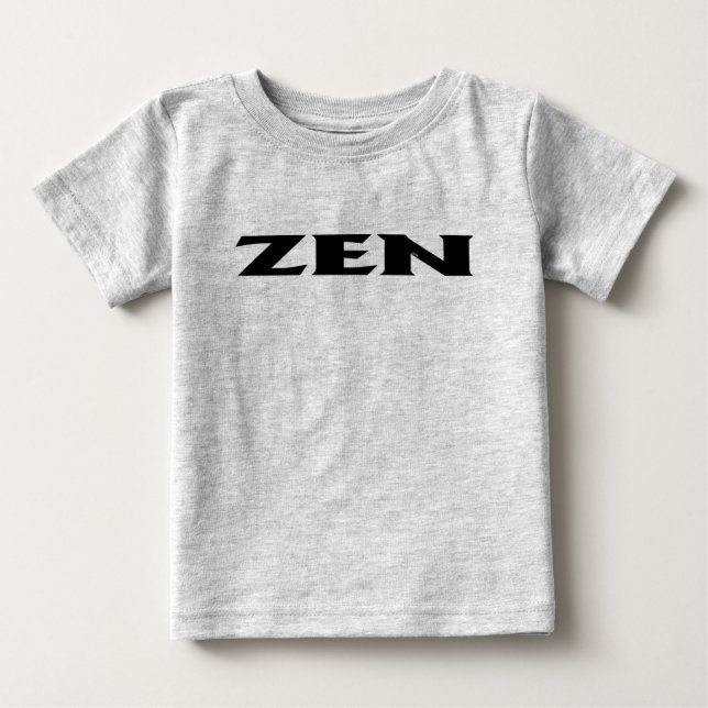 T-shirt Pour Bébé T-shirt gris bébé noir zen (Devant)