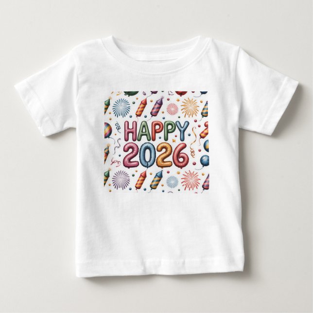 T-shirt Pour Bébé T-Shirt-Happy New Year 2026 Matching Family  (Devant)